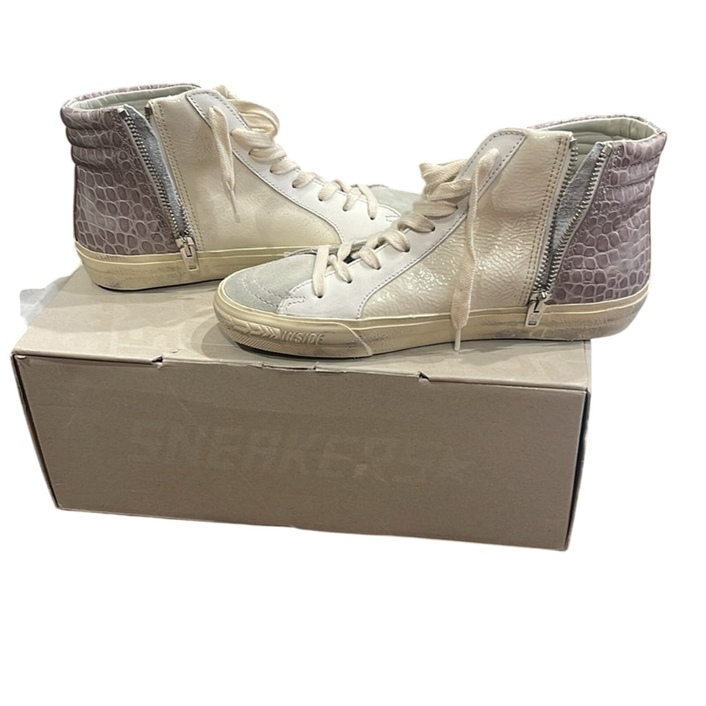 Golden Goose Slide Sneakers Cream Pink Silver White | Distressed Size 36 BNIB