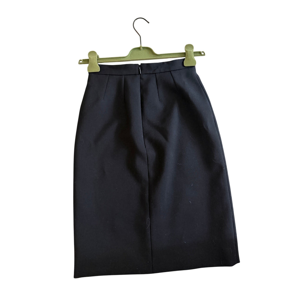 Gucci Black Wool Midi Skirt NWT Size IT 36