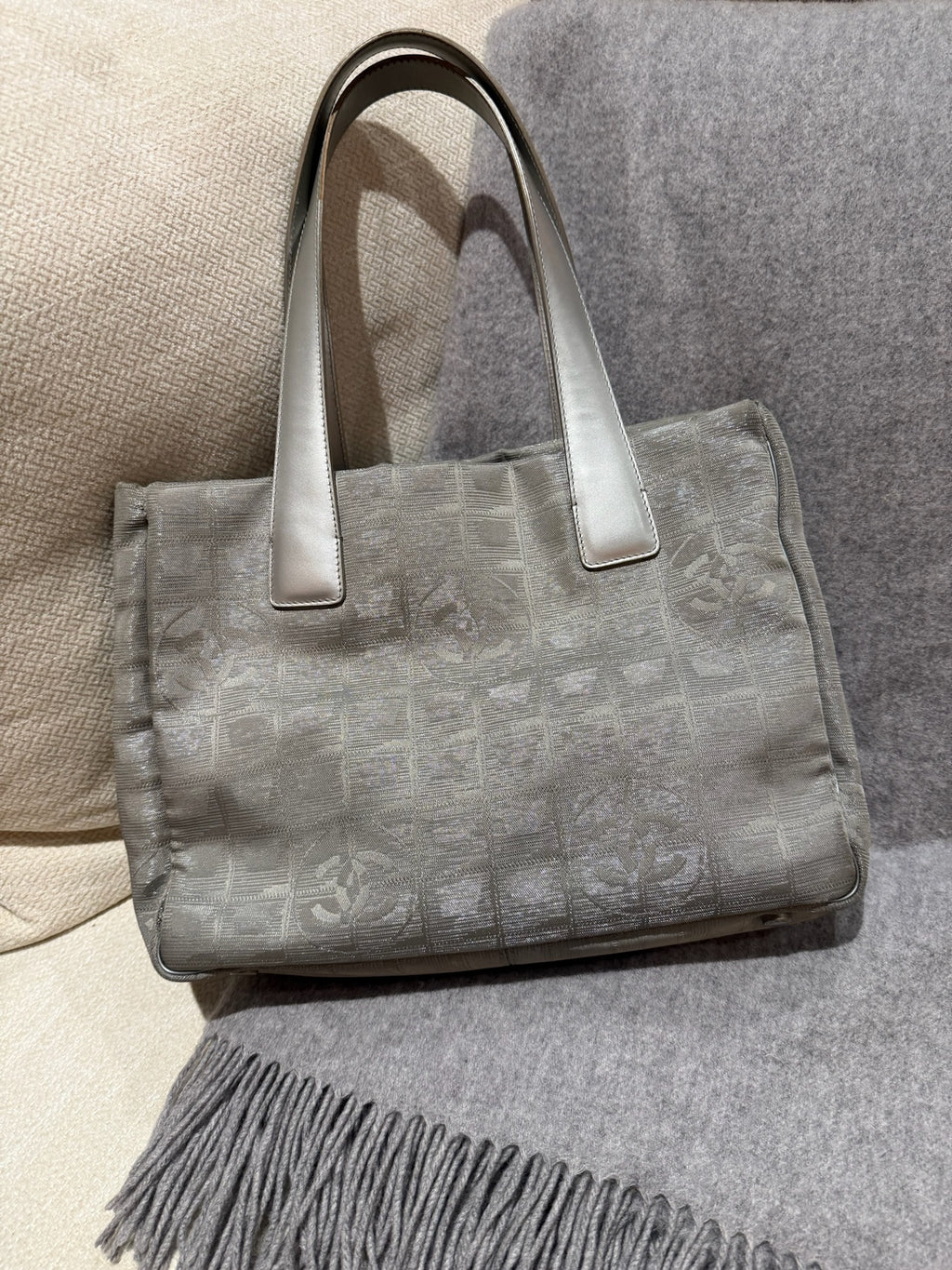 Chanel Silver Ligne Tote
