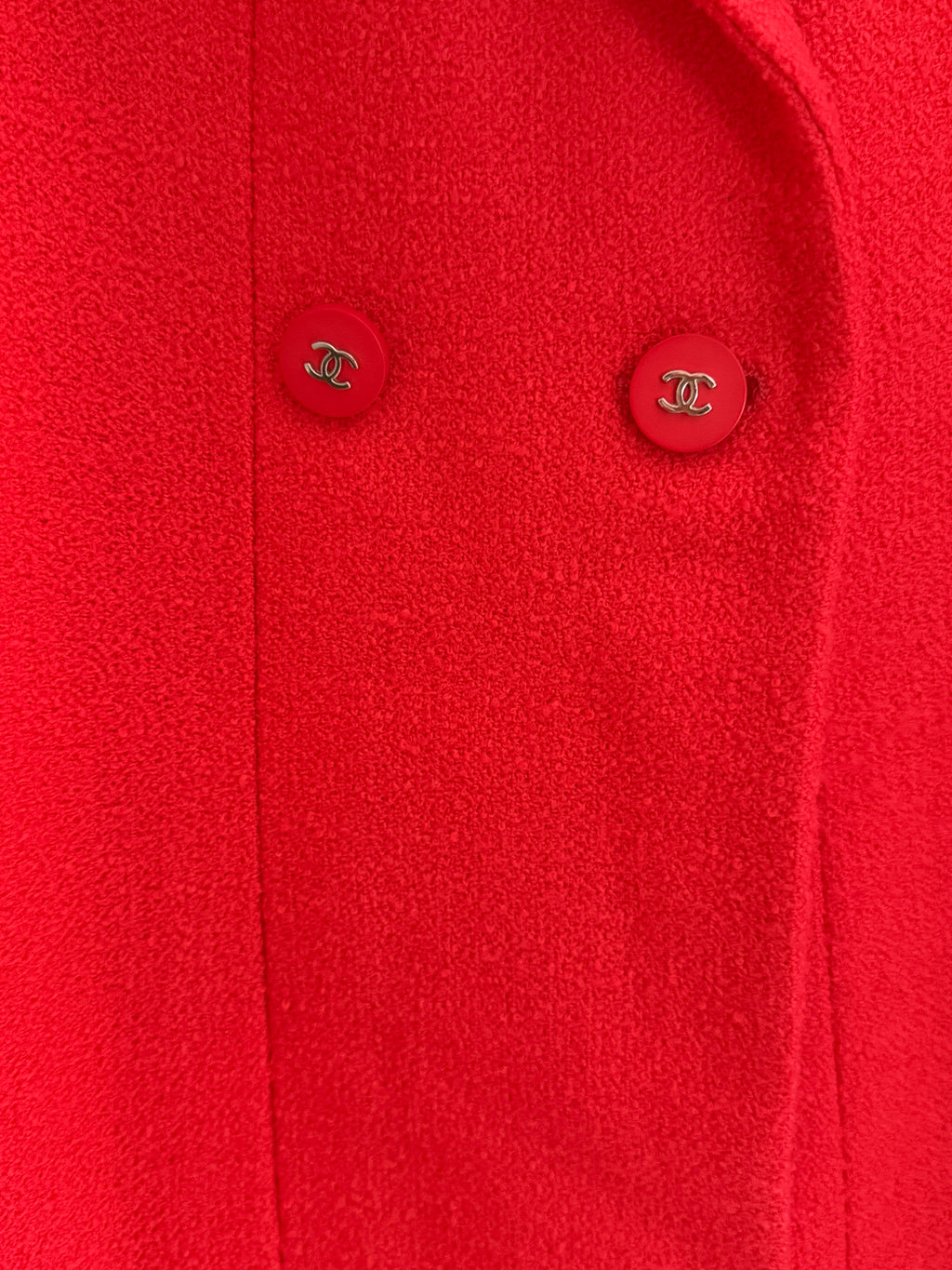 Chanel Vintage 1996 Red Tweed Boutique Blazer FR36