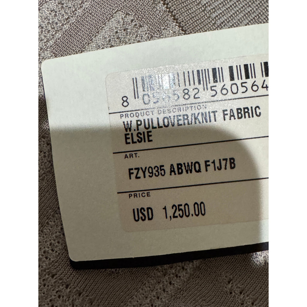 Fendi Dove Gray FF Motif Knit Sweater Size 36 IT NWT