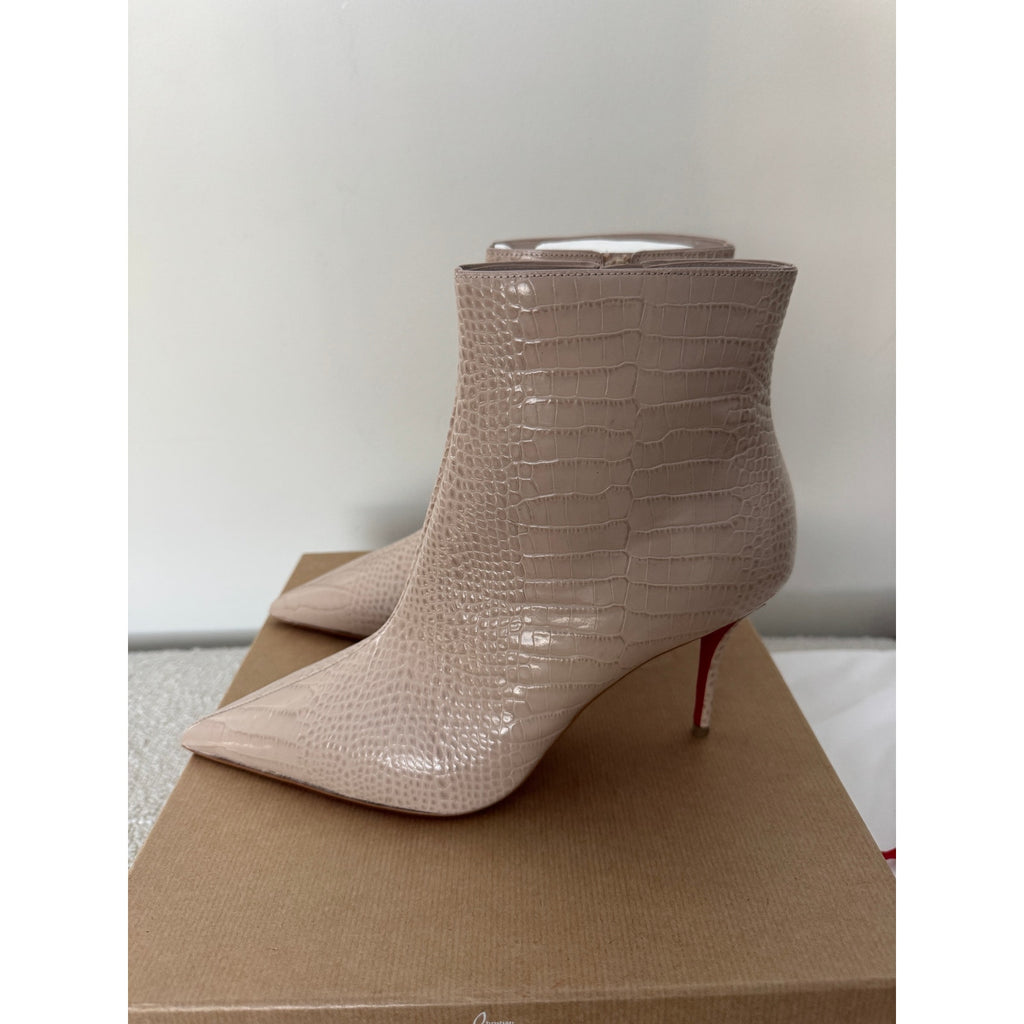CHRISTIAN LOUBOUTIN
Snake-effect leather ankle boots BNIB 39.5