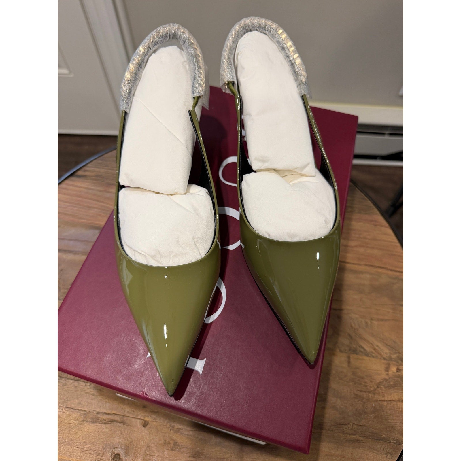Gucci Signoria Green Patent slingback pump 38.5