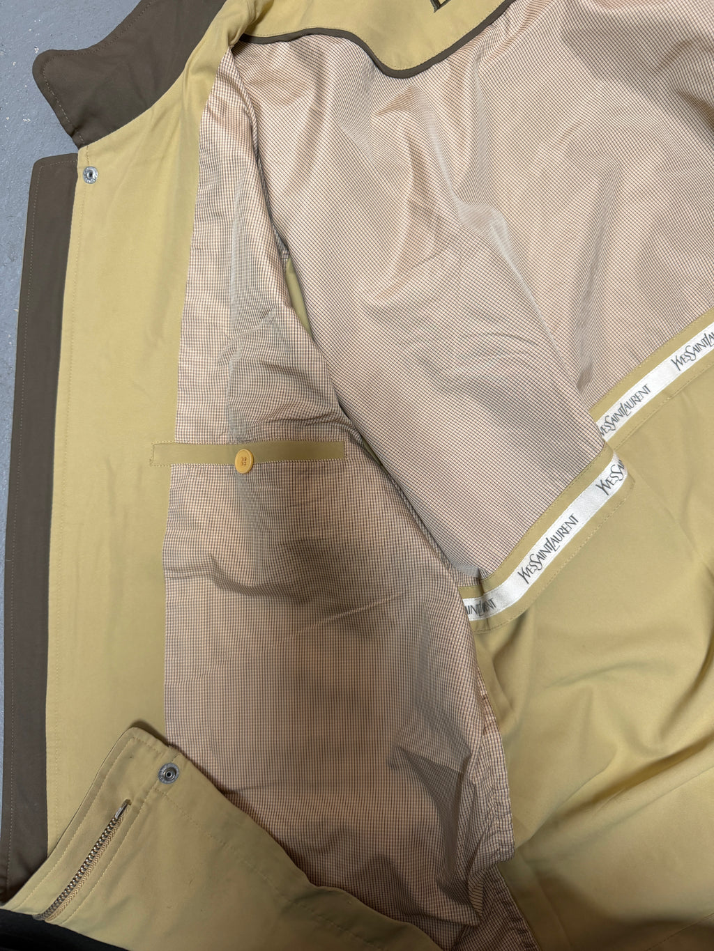 Saint Laurent Vintage Beige Bomber Windbreaker