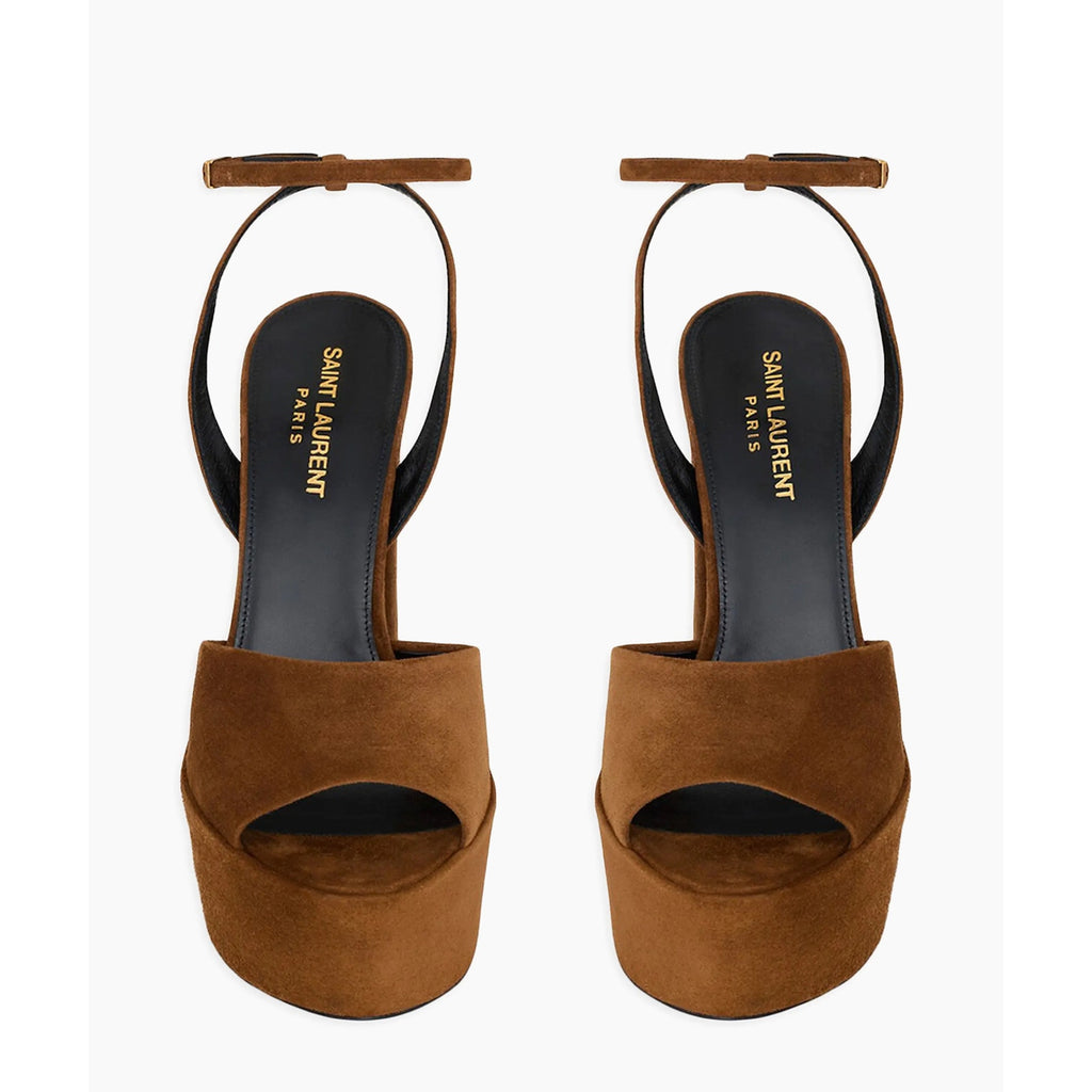 SAINT LAURENT JODIE PLATFORM SANDALS IN SUEDE LAND BNIB 39