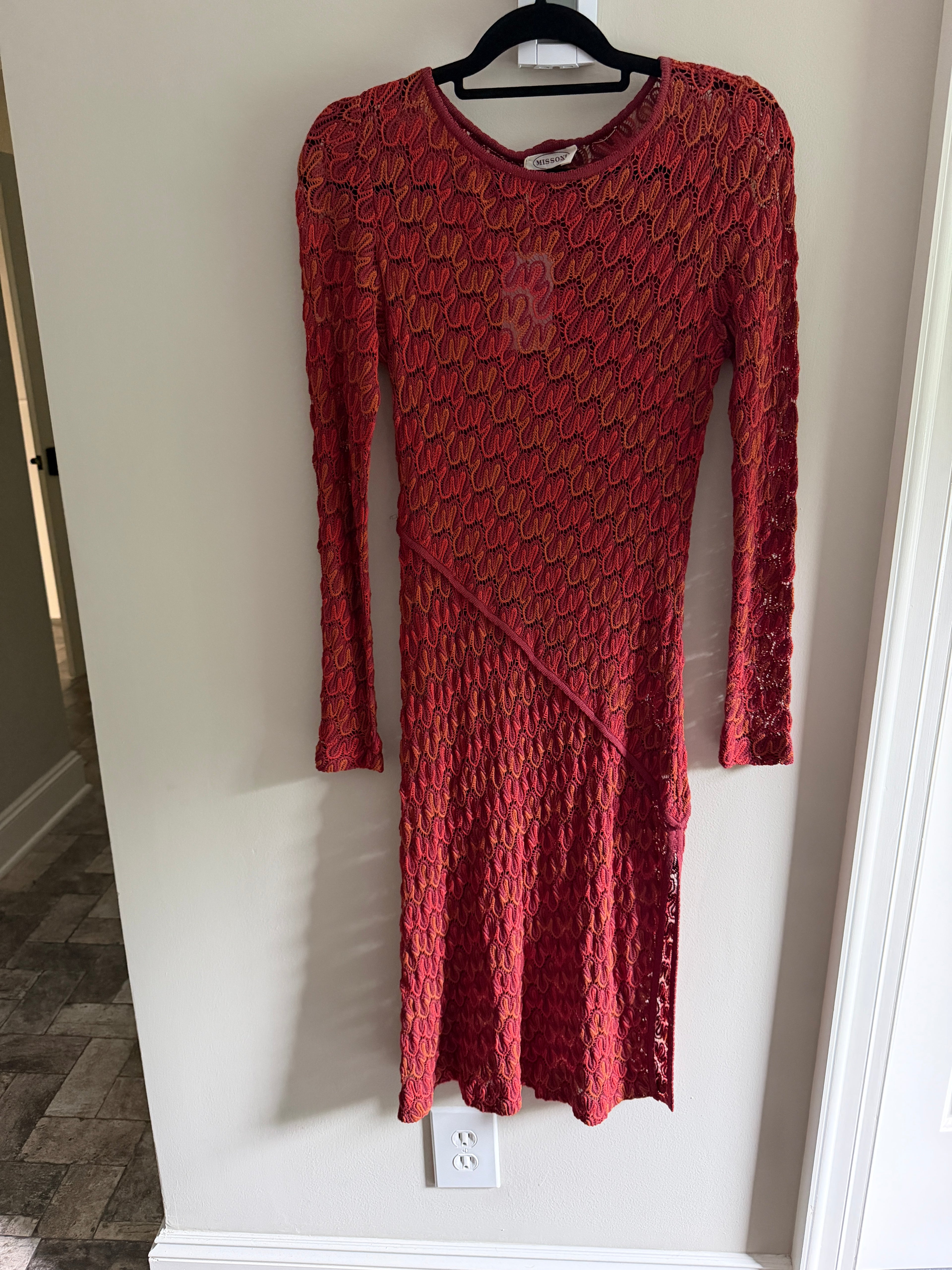 Missoni Silk Midi Zig Zag Length Dress