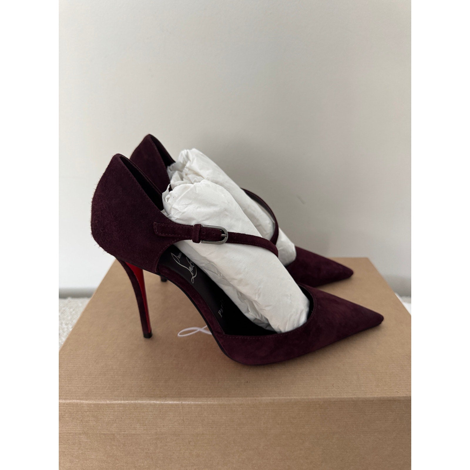 CHRISTIAN LOUBOUTINMiss Ziggyta 100 suede pumps BNIB 36.5