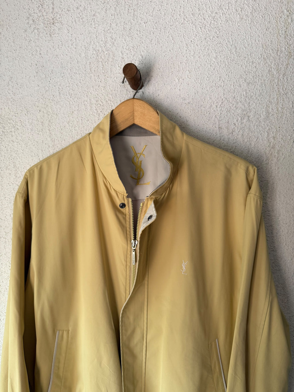 Saint Laurent Vintage Tan / Yellow Bomber Windbreaker