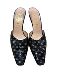 Chanel Black CC Mules