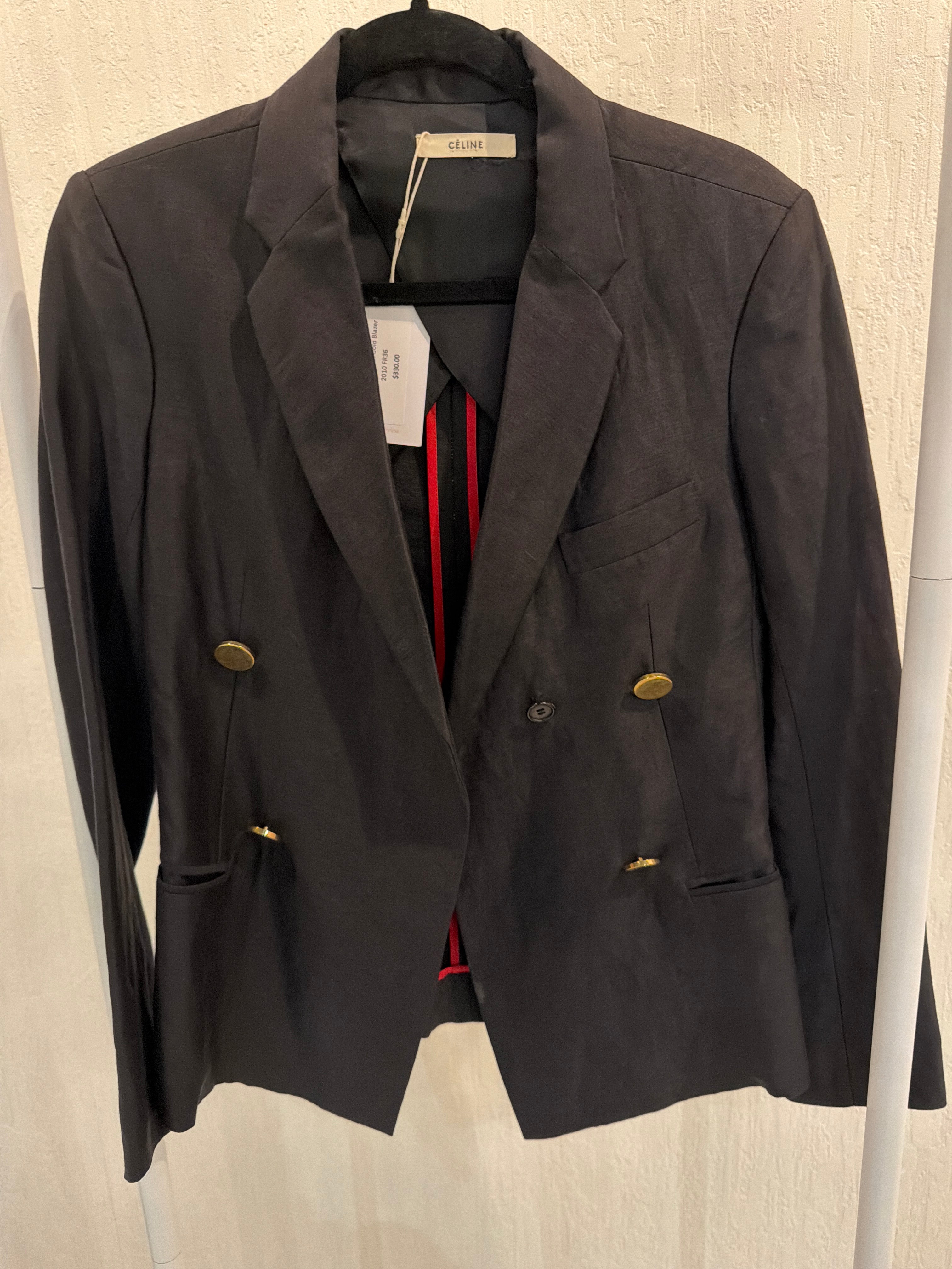 Celine Big Button Gold Blazer