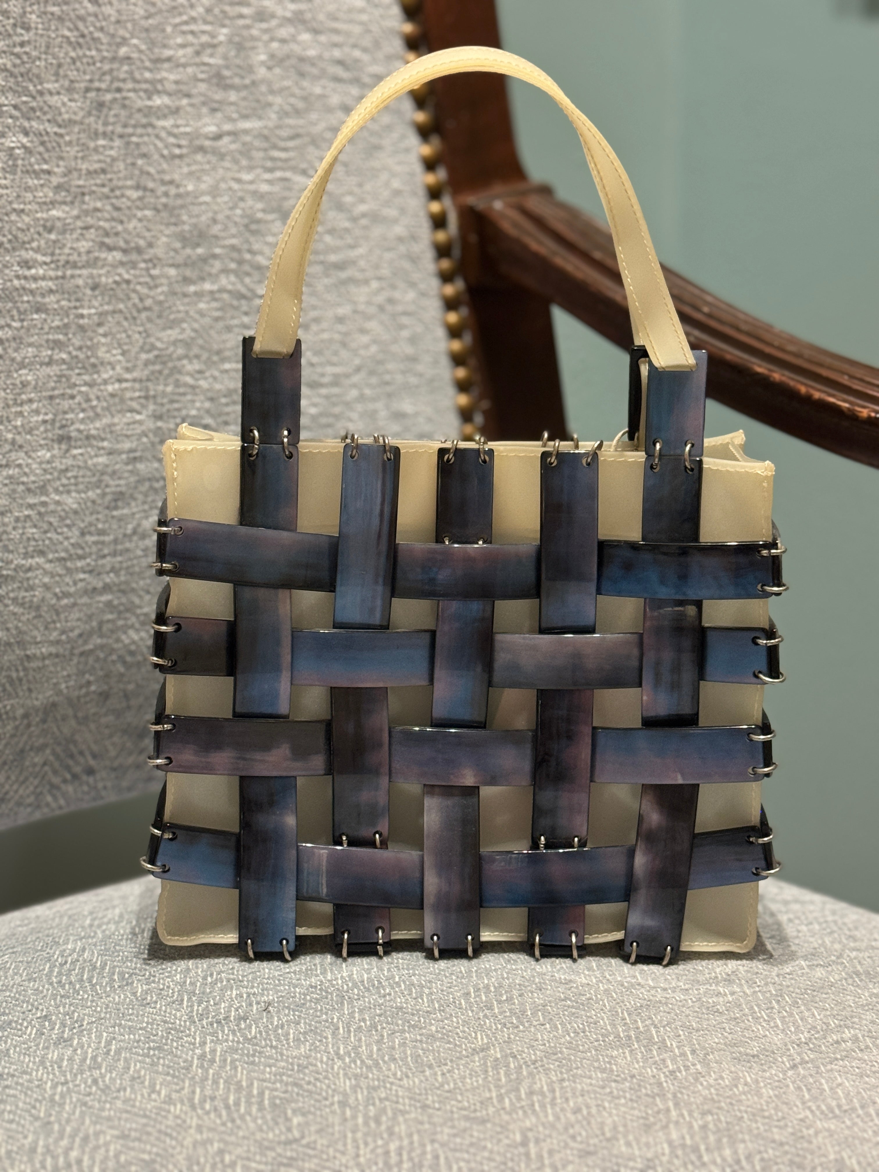Bottega Veneta Mother of Pearl Top Handle Bag