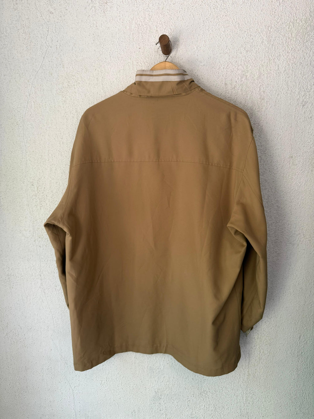 Yves Saint Laurent Vintage YSL Reversible Khaki Beige Windbreaker Bomber Jacket Size 100