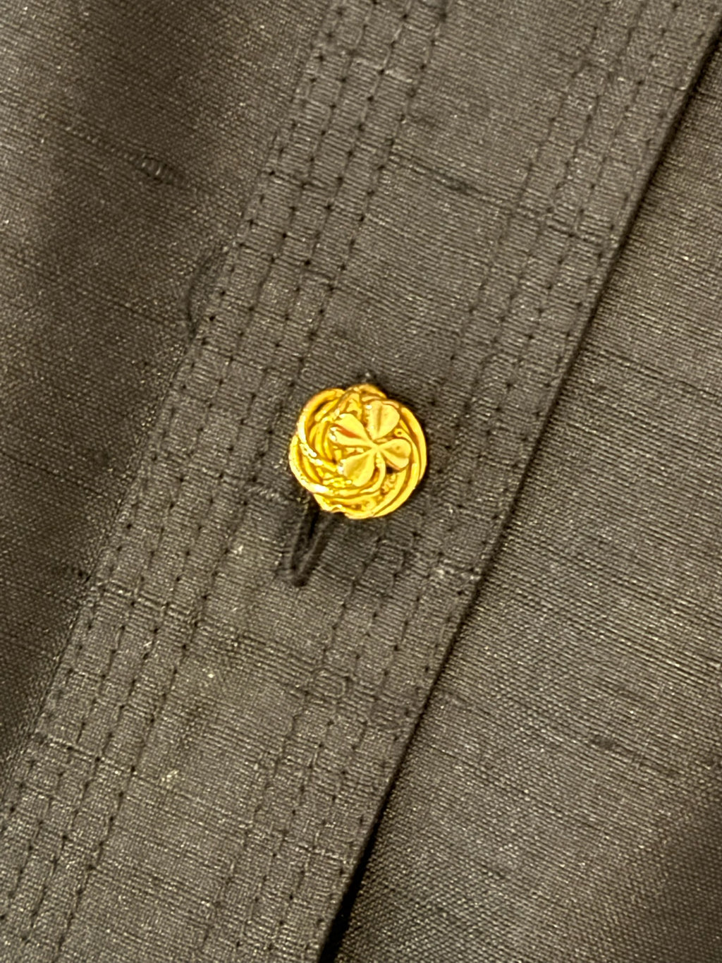 Chanel Black Gold Button Vest FR40