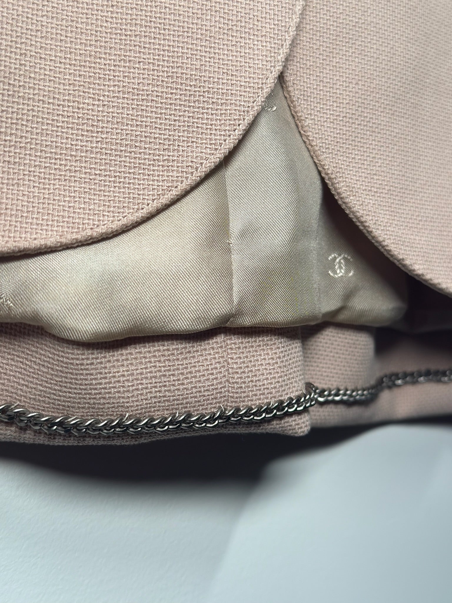 Chanel 1998 CC Logo Cotton One Button Blazer FR38