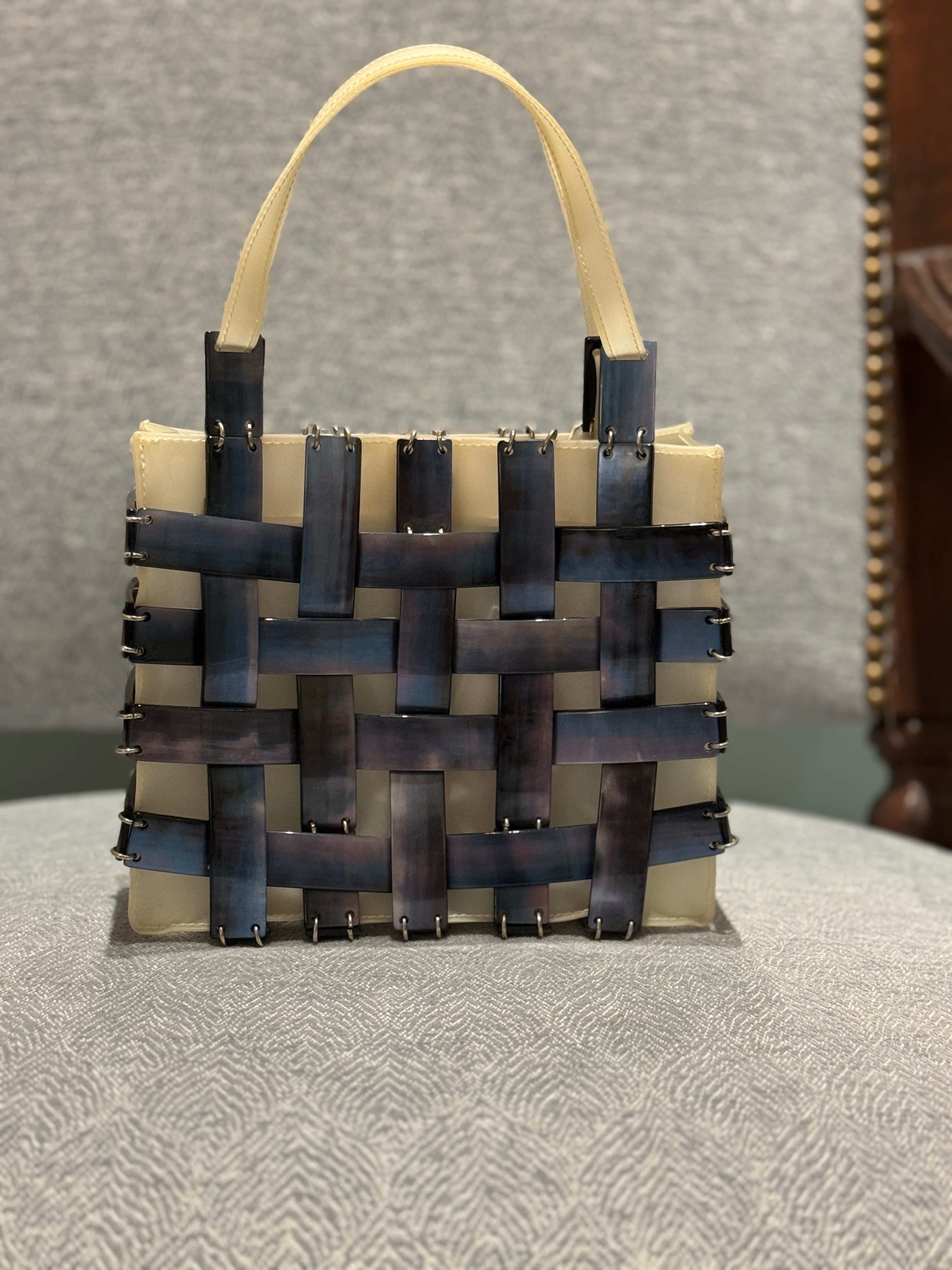 Bottega Veneta Mother of Pearl Top Handle Bag