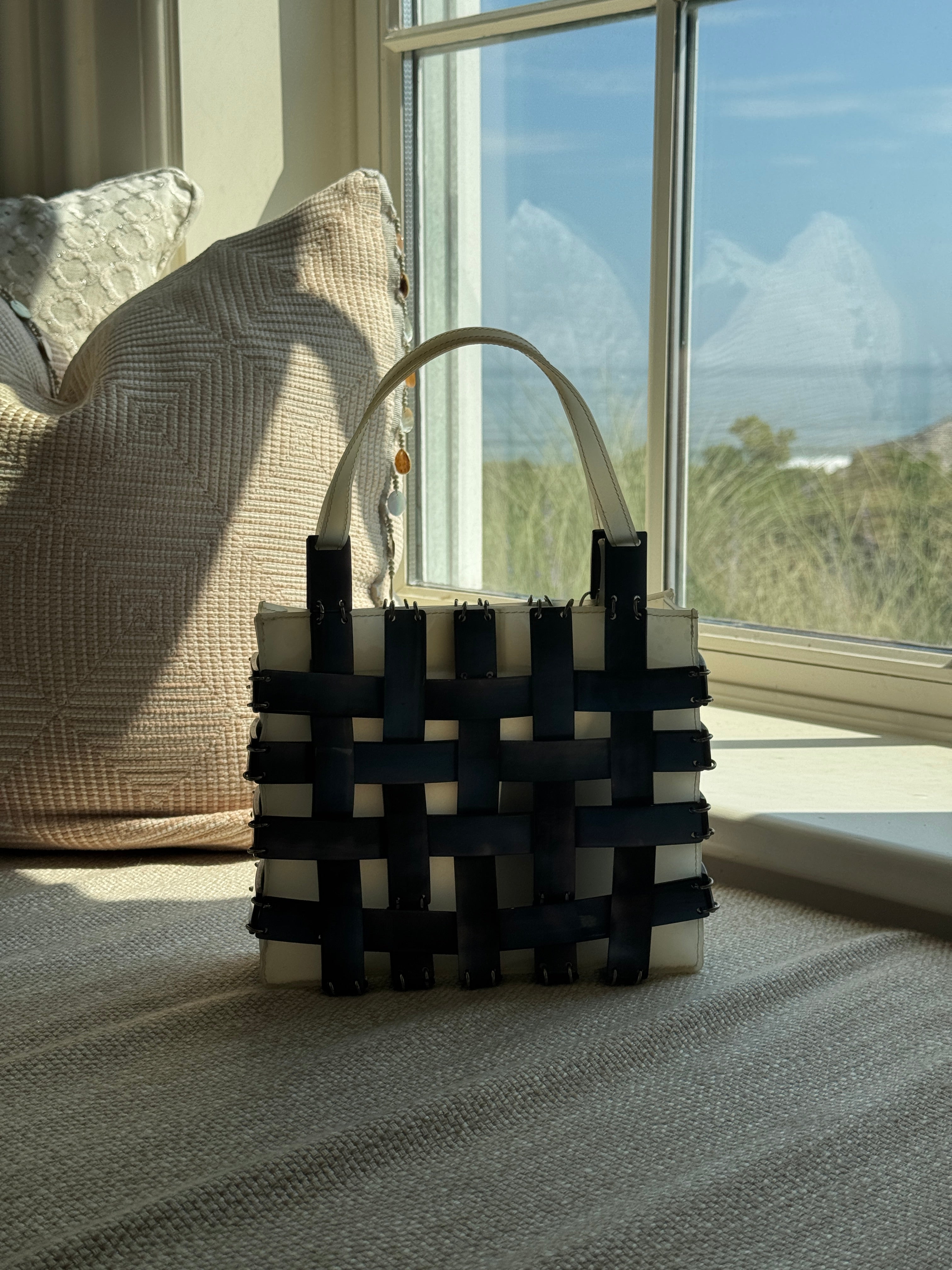 Bottega Veneta Mother of Pearl Top Handle Bag