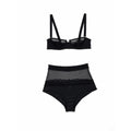 GUCCI SET LINGERIE SILK DUCHESSE BLACK SIZE XSMALL