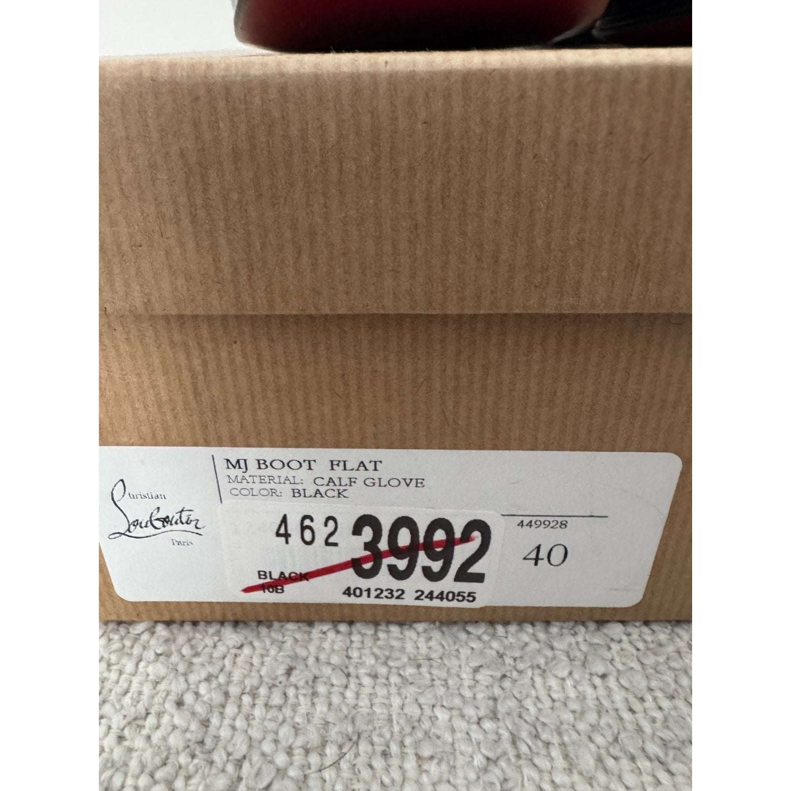 CHRISTIAN LOUBOUTIN 
Chain Detail Apron Toe Bootie 40 BNIB