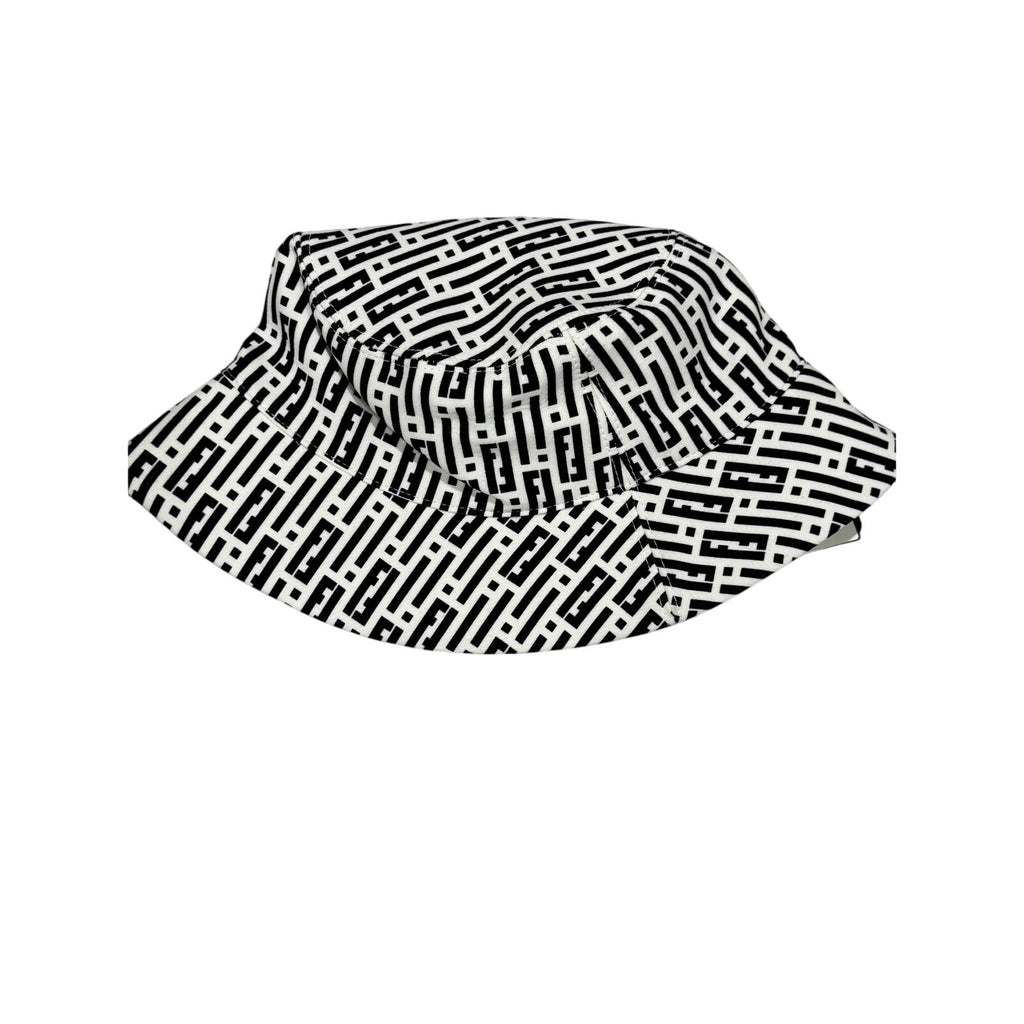 Fendi Black and White Bucket Hat Large New with Tags
