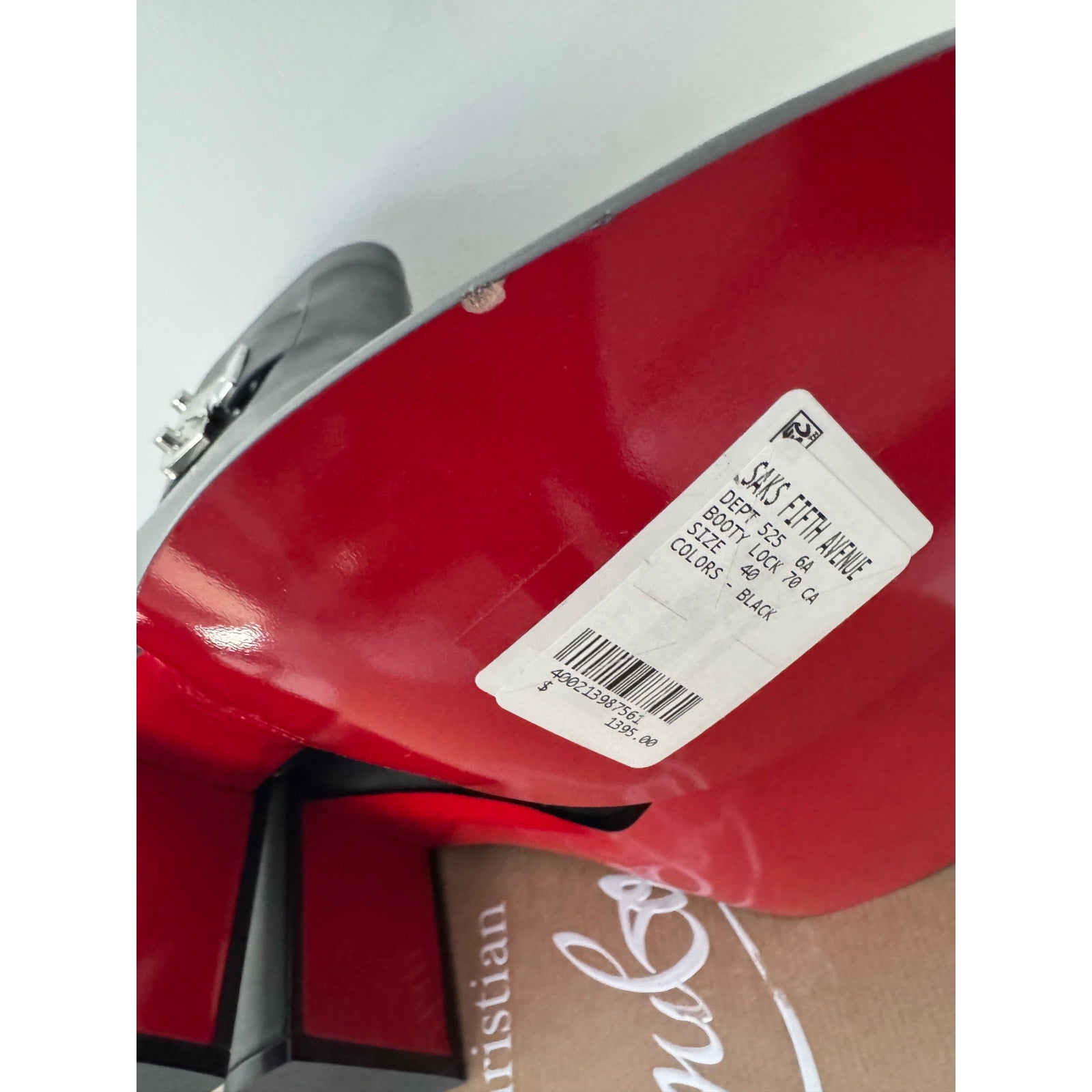 CHRISTIAN LOUBOUTIN
Booty Lock 70 leather ankle boots Size 40