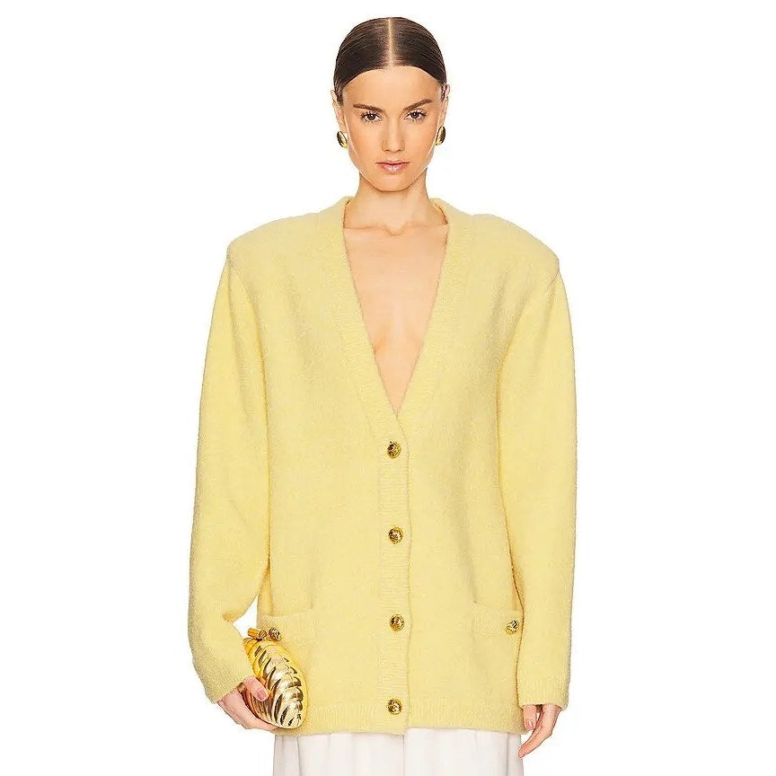 Ronny Kobo Hilari Cardigan in Yellow. - size S NWT