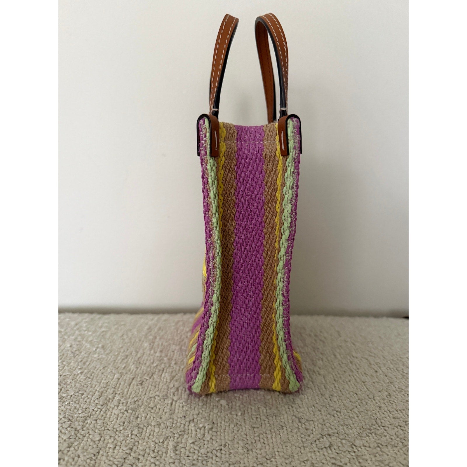 GUCCI Mini Jute Bag With Logo tote with crossbody strap NWT