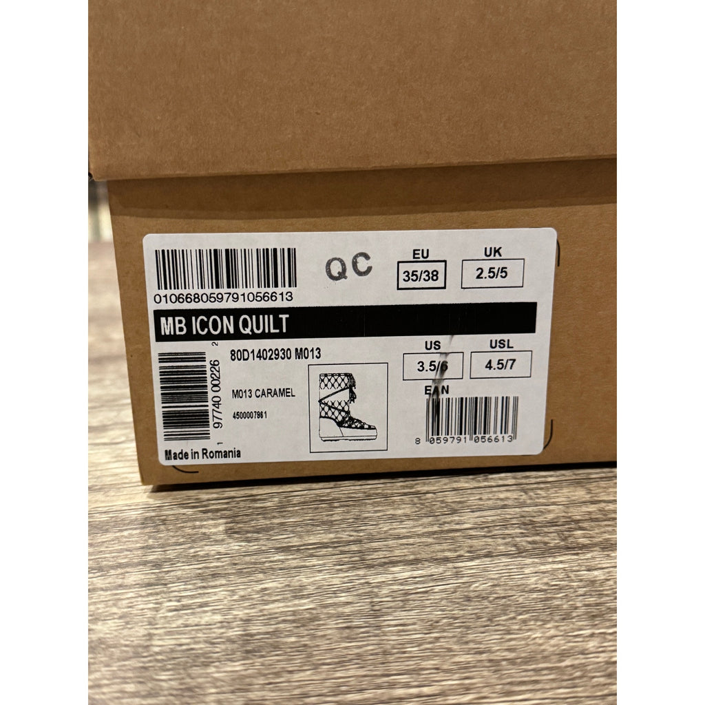 MOON BOOT Icon Quilt Boot Caramel BNIB EU 35/38