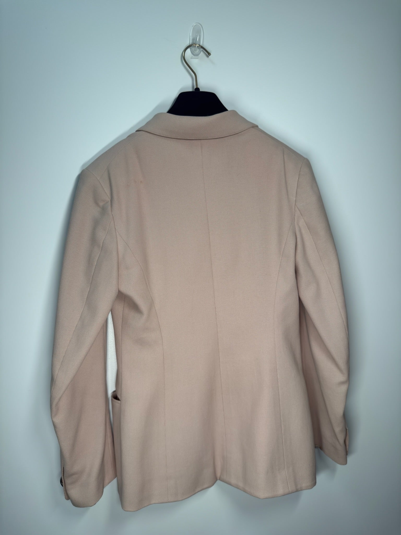 Chanel 1998 CC Logo Cotton One Button Blazer FR38