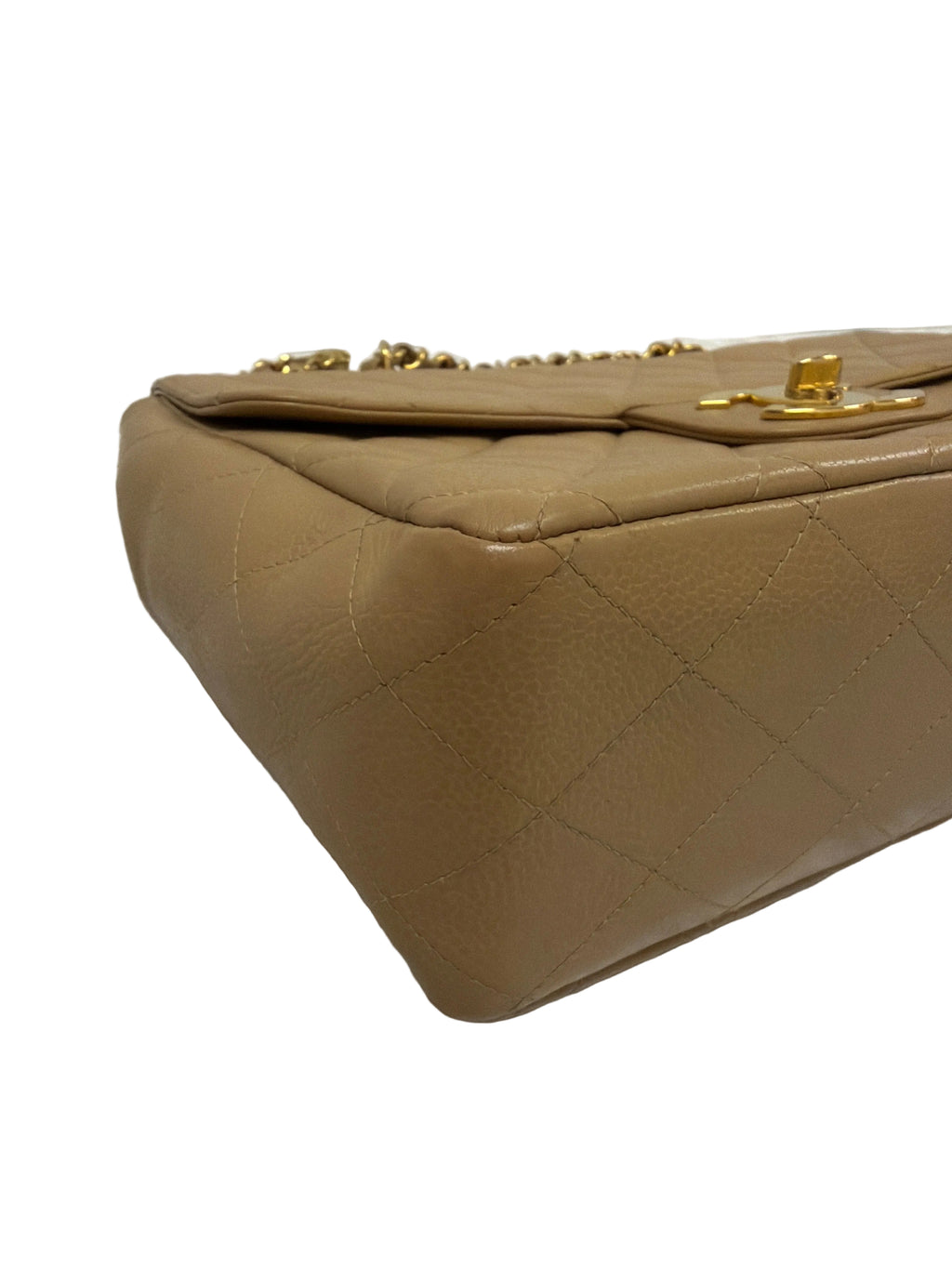 Chanel Jumbo Caviar Beige Maxi Flap  1986-1988