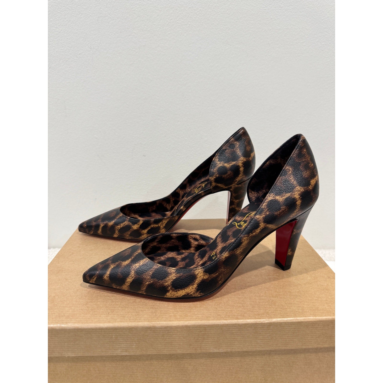 CHRISTIAN LOUBOUTIN Vibella Red-Sole Leopard-Print Leather Pumps 36 BNIB