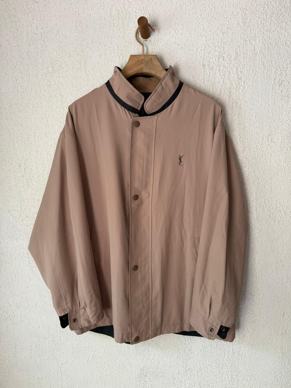 Saint Laurent Vintage Reversible Black / Khaki Bomber Windbreaker UNISEX