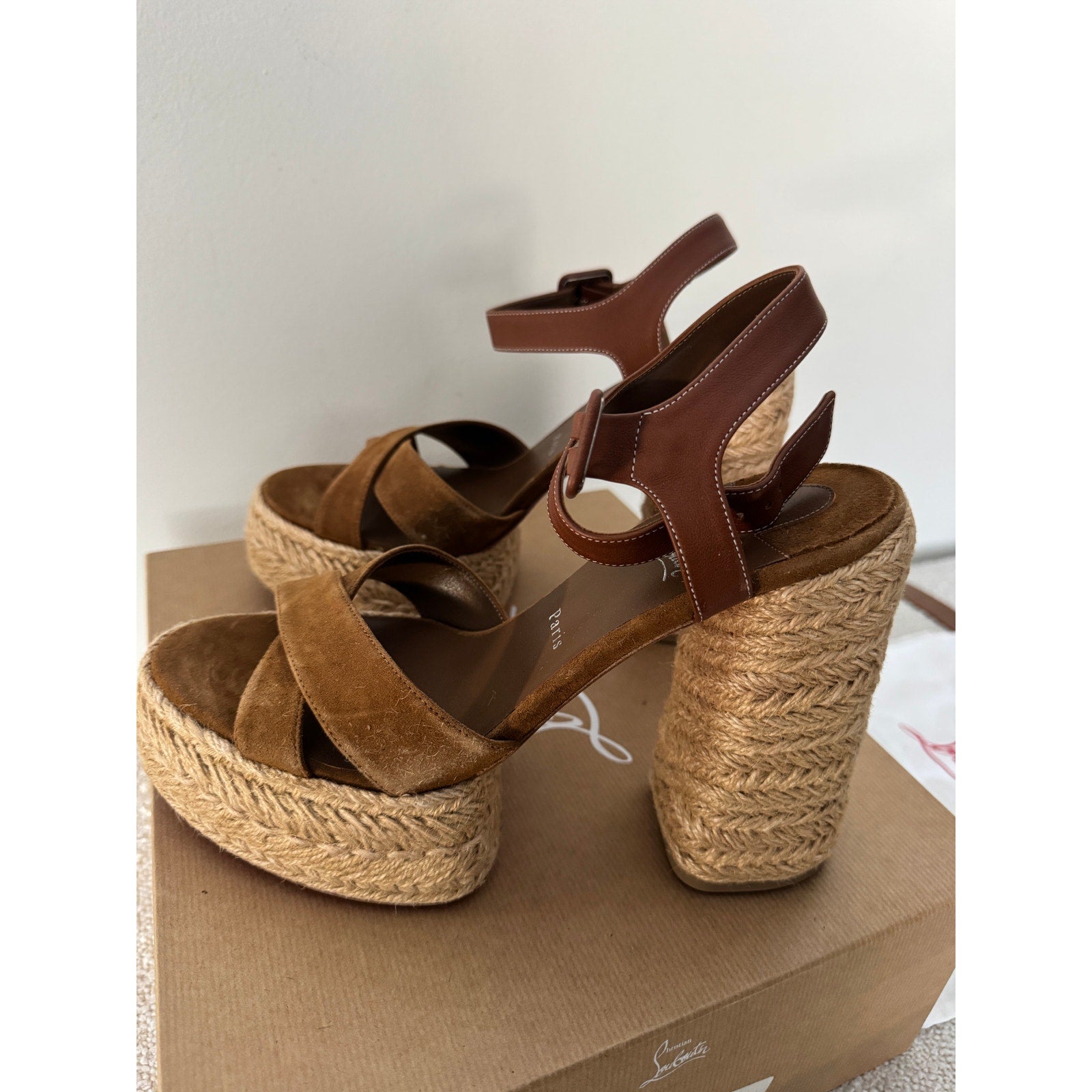 Christian Louboutin
Super Calakala 130mm Suede Platform Sandals Size 42 BNIB