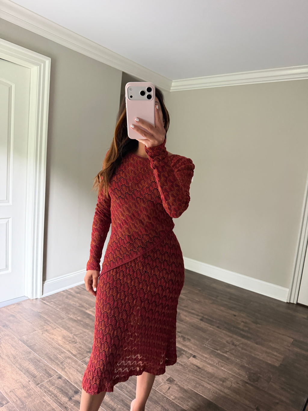 Missoni Silk Midi Zig Zag Length Dress