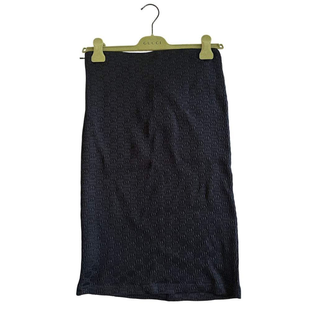 Gucci GG Crinkle Viscose Skirt Black Size IT 38 NWT