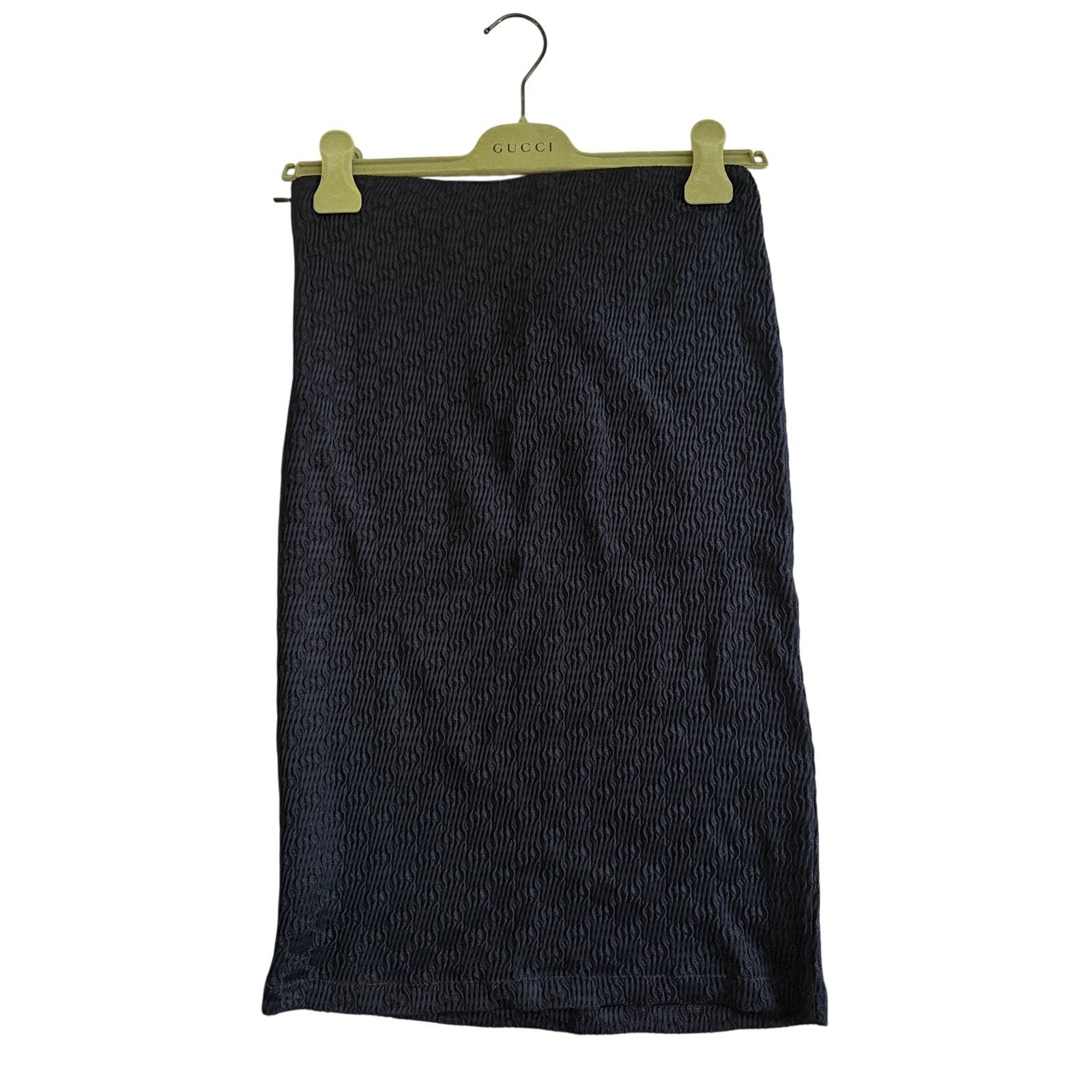 Gucci GG Crinkle Viscose Skirt Black Size IT 38 NWT