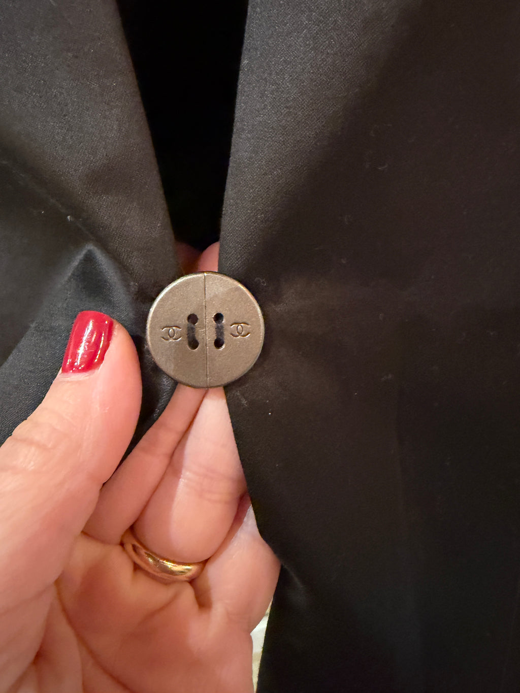 Chanel Black Button Vest