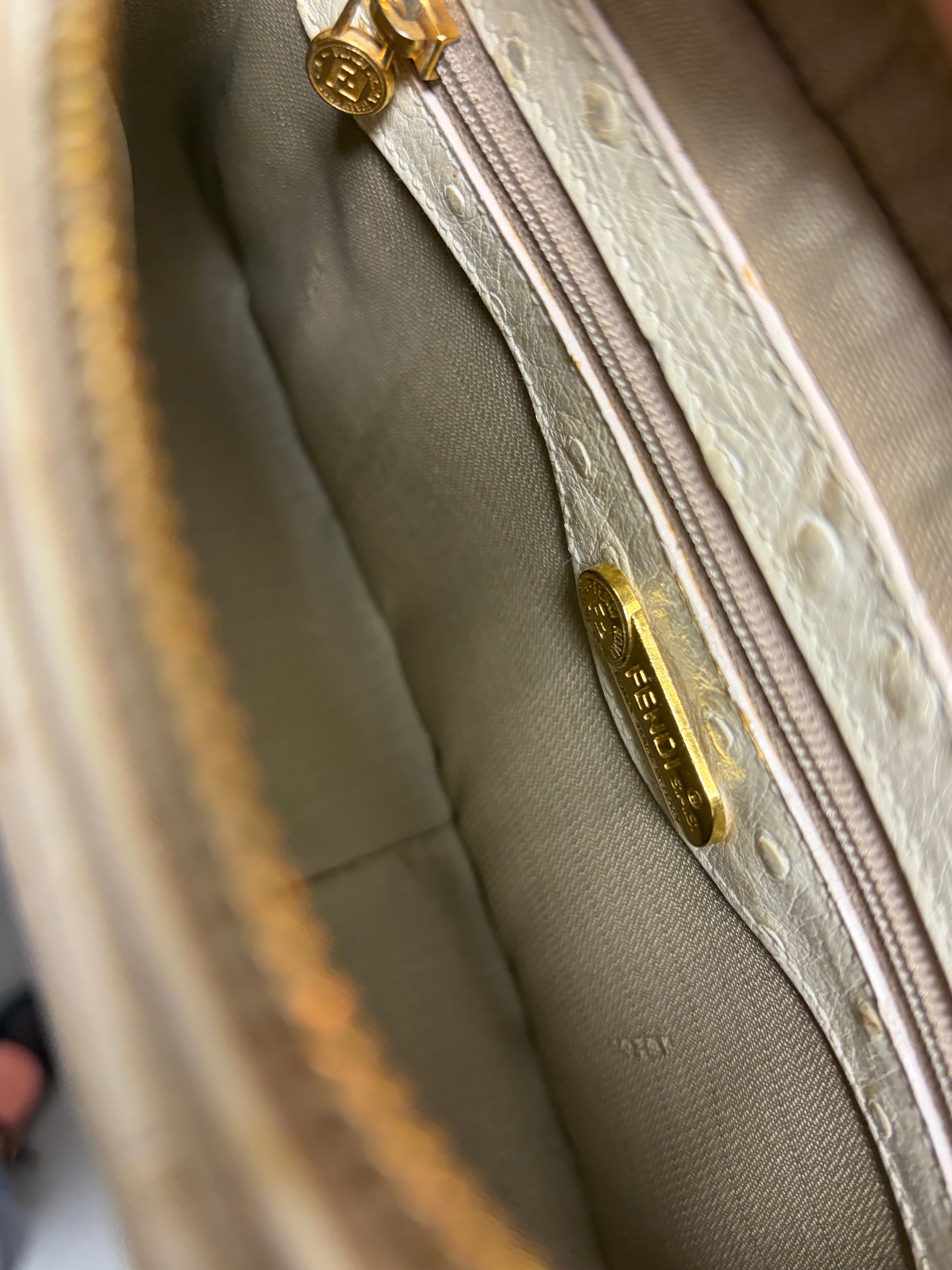 Fendi Fendi
Ostrich Crossbody Bag Vintage