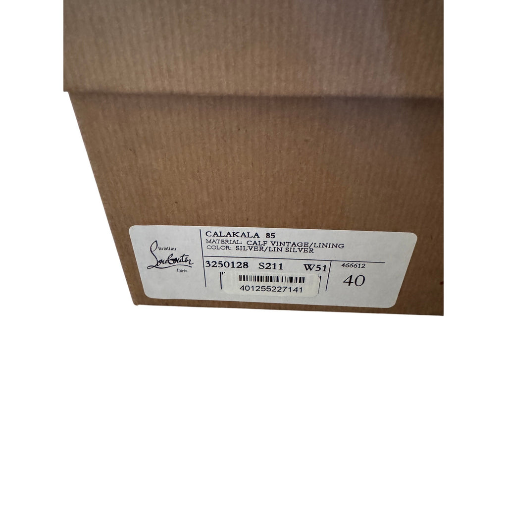 CHRISTIAN LOUBOUTIN Calakala 85 metallic leather espadrille sandals BNIB 40