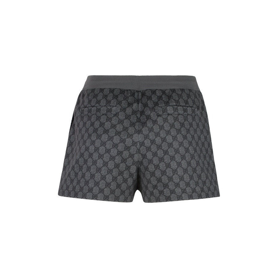 GUCCI All Over GG Logo Print Elastic-waist Shorts NWT Size Small