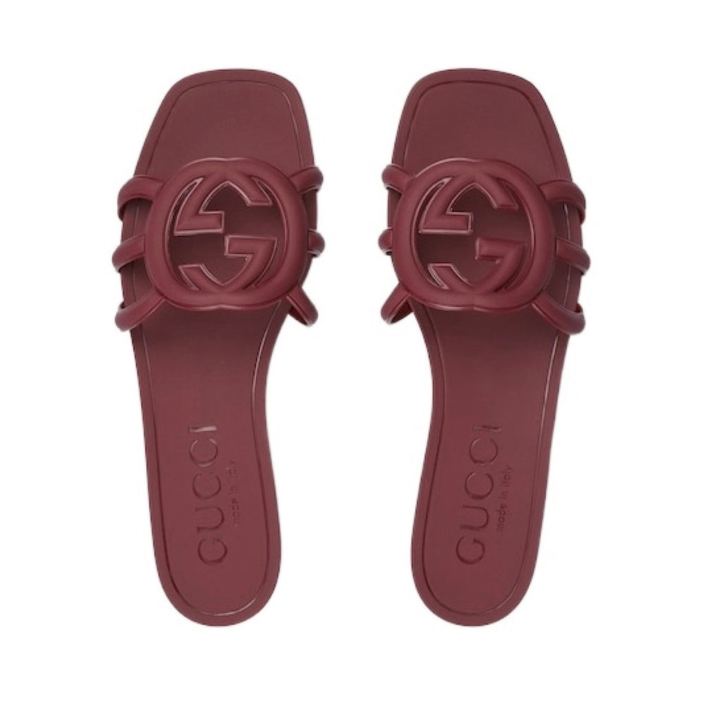 Gucci Women’s Palma Slide Sandals 37 BNIB in Burgundy