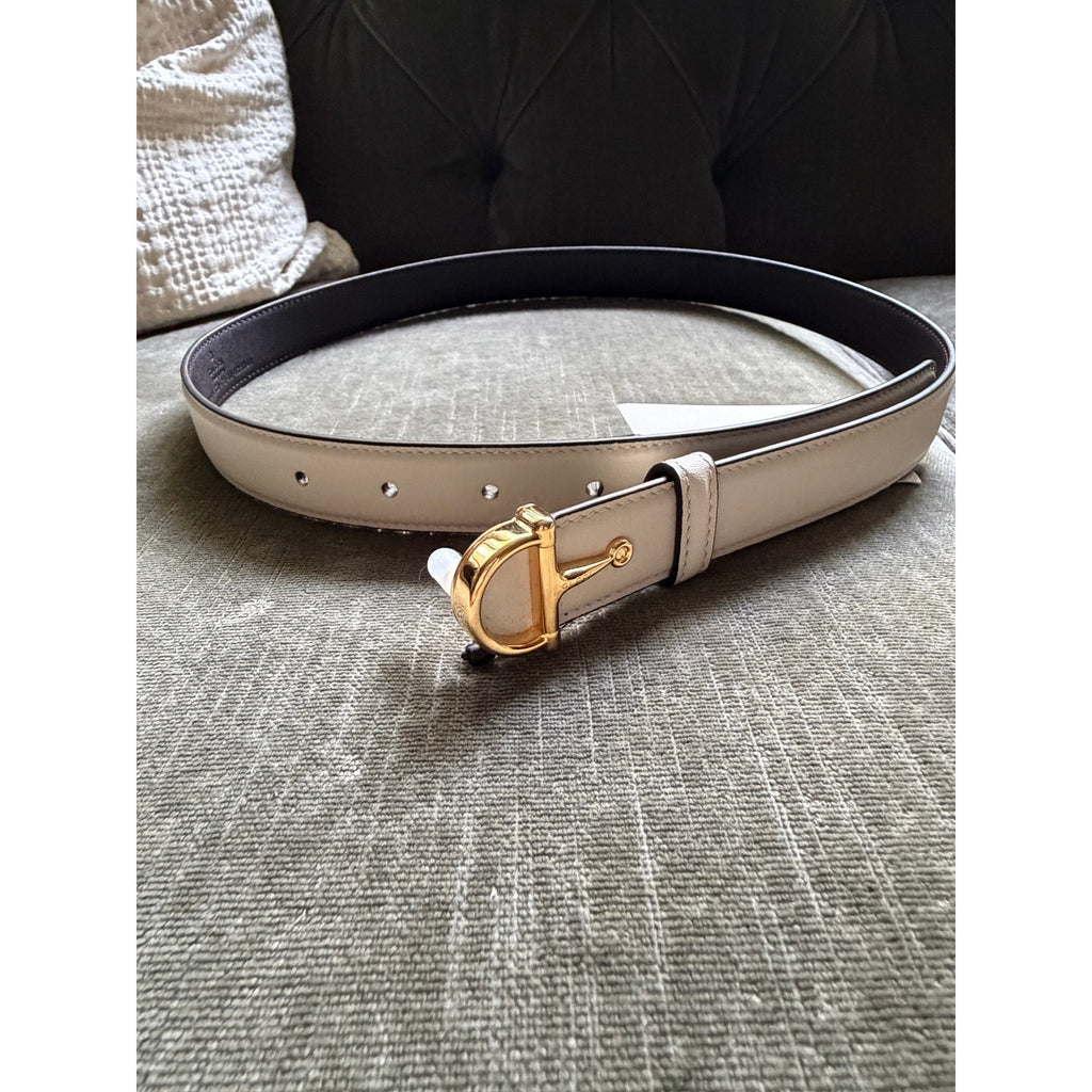 Gucci Thin belt with half-Horsebit buckle Size 75 NWT