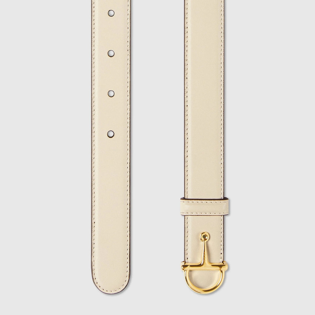 Gucci Thin belt with half-Horsebit buckle Size 75 NWT