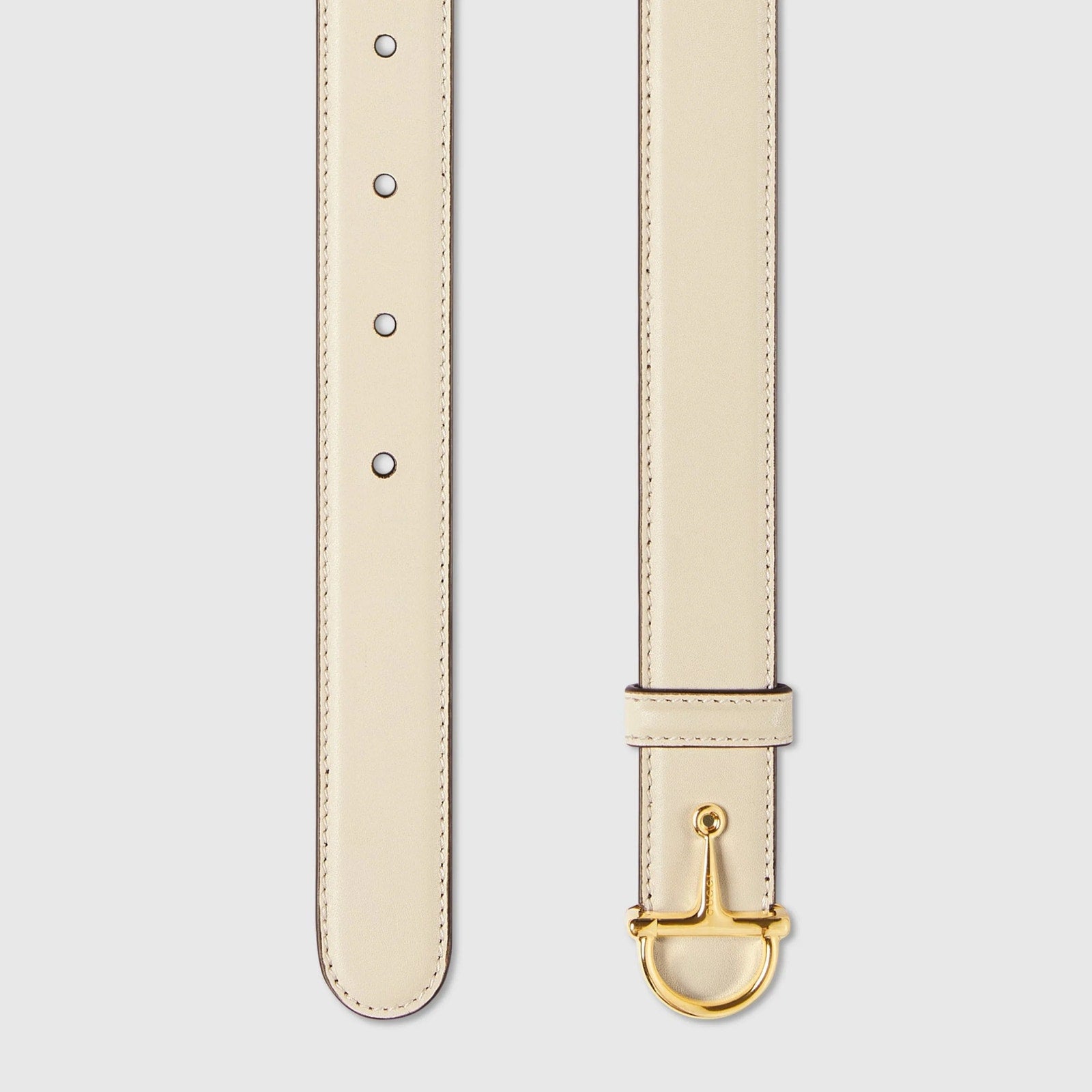 Gucci Thin belt with half-Horsebit buckle Size 75 NWT