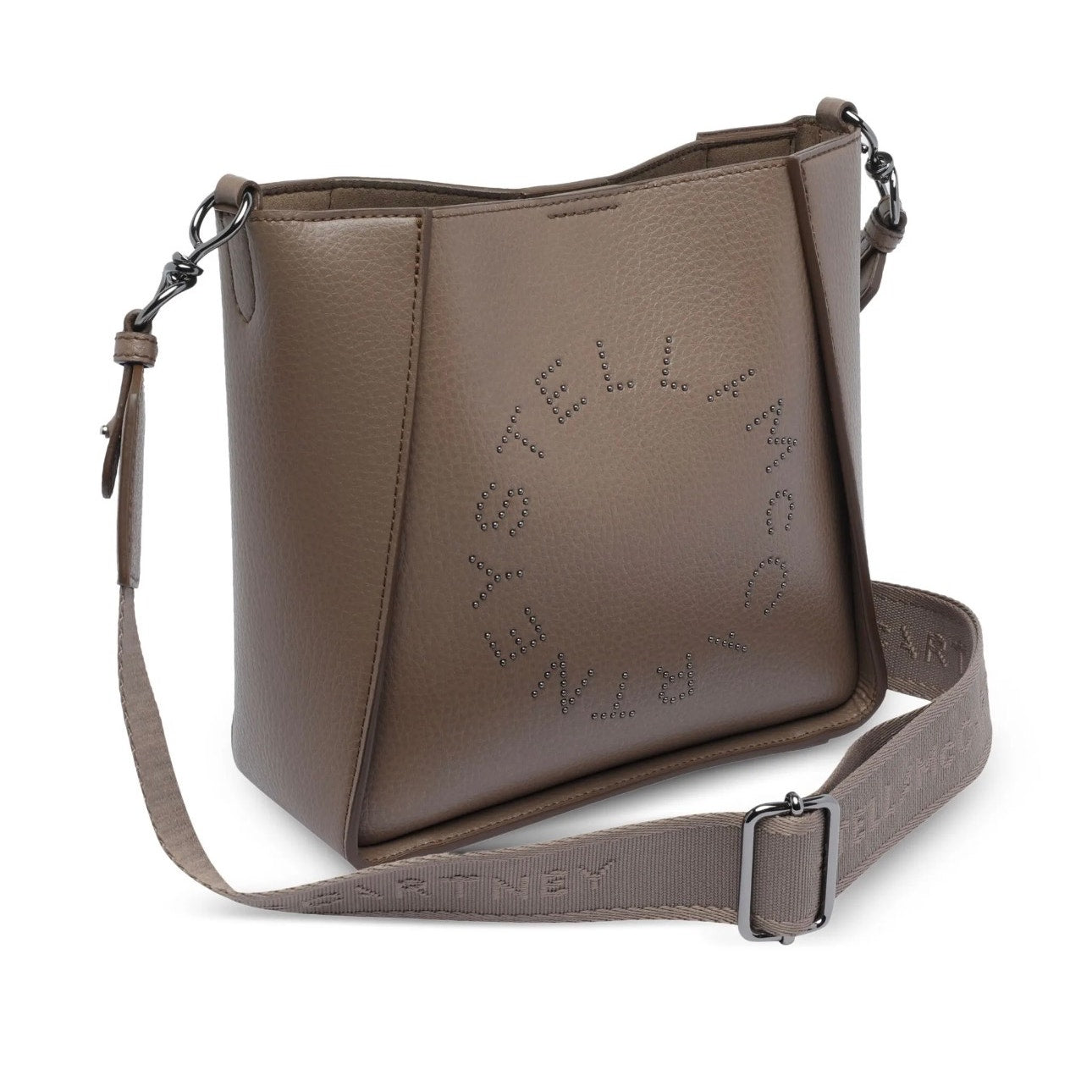 Stella McCartney Studded Logo Shoulder Bag Black NWT Made in Italy Retail $1,125