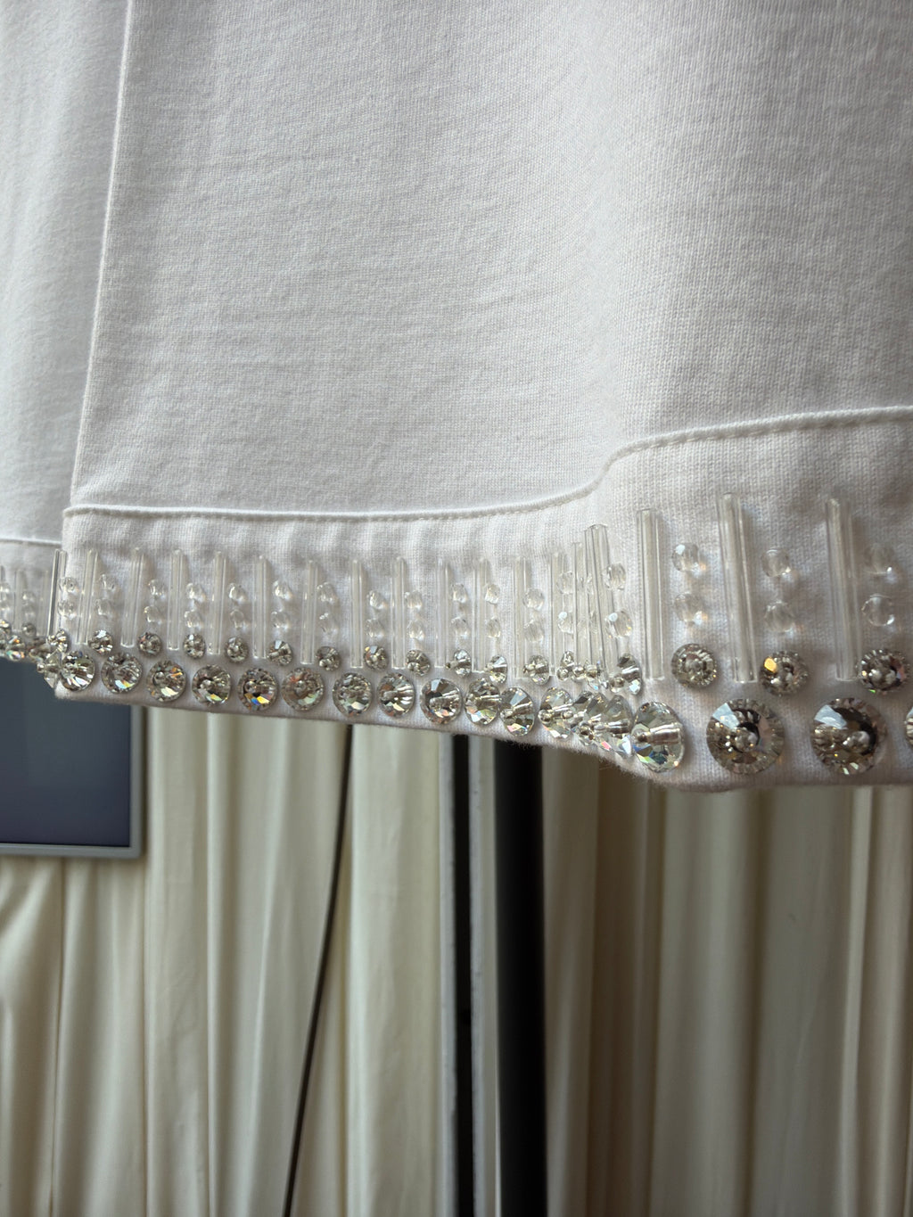 Fendi White Knitted Shirt Luxury Knit Top Size S