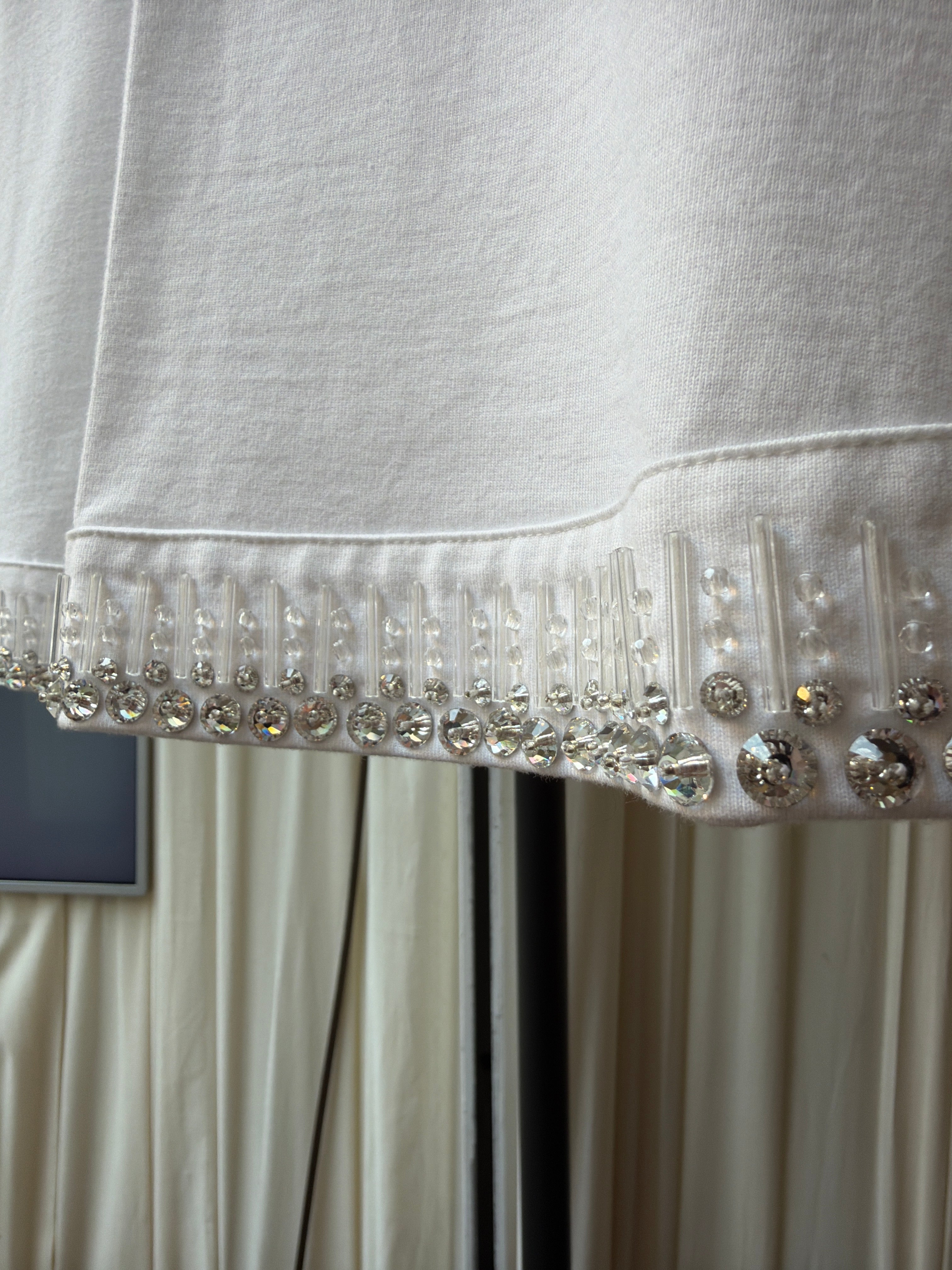 Fendi White Knitted Shirt Luxury Knit Top Size S