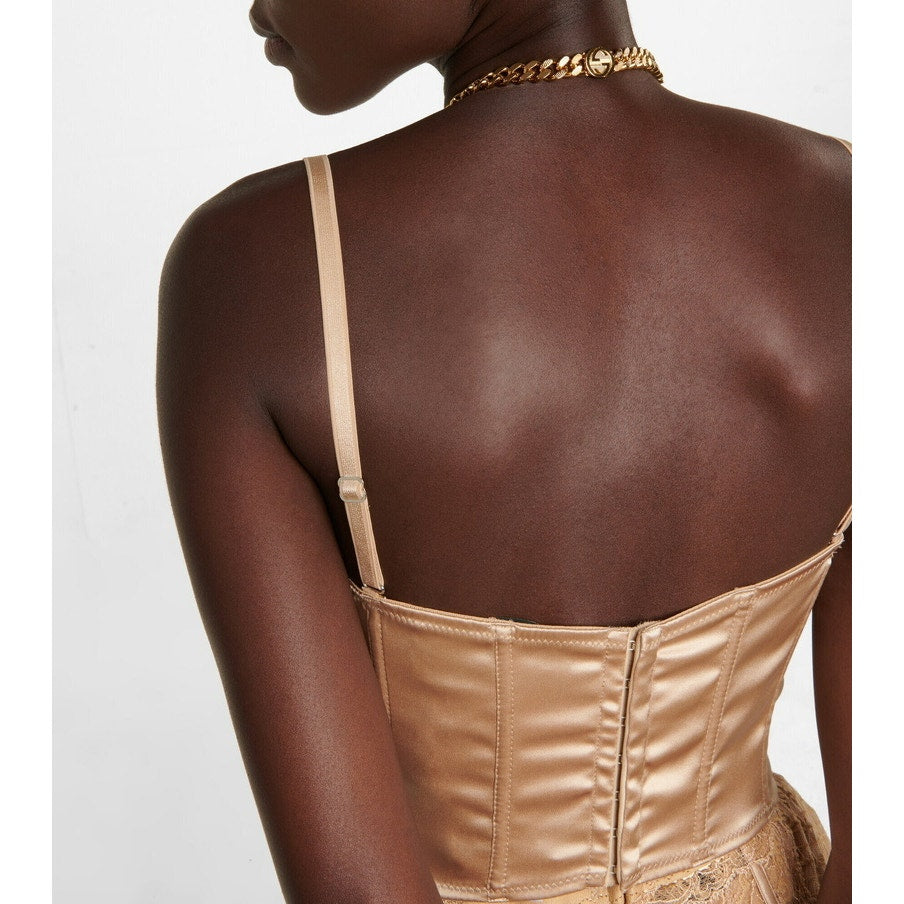 Gucci Nude Lace Corset Top NWT size Small