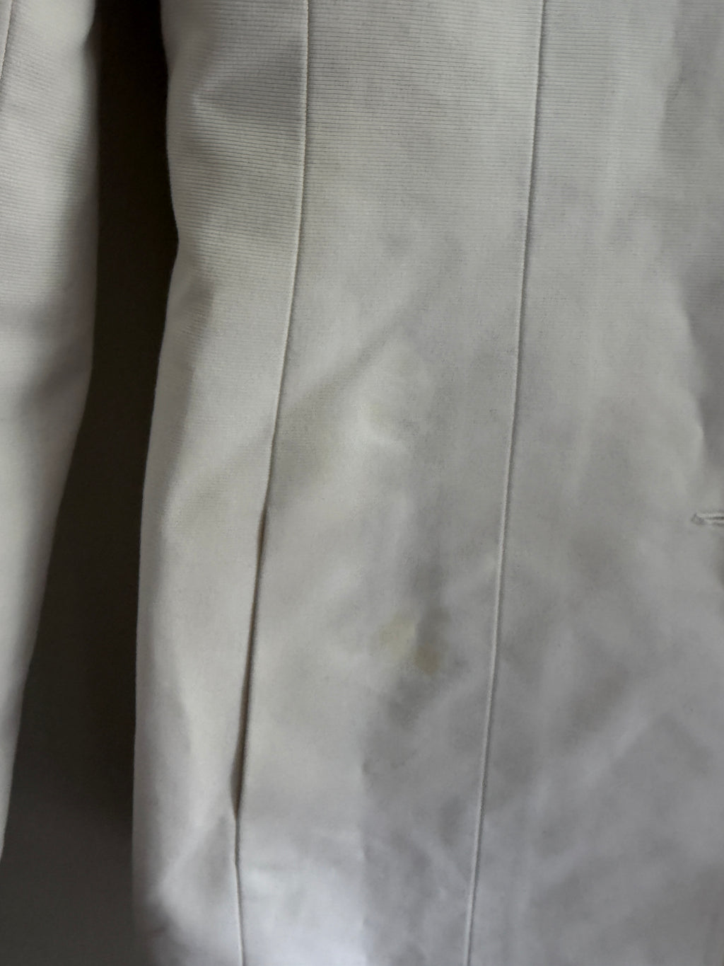 Chanel White Cotton Silver Button Blazer