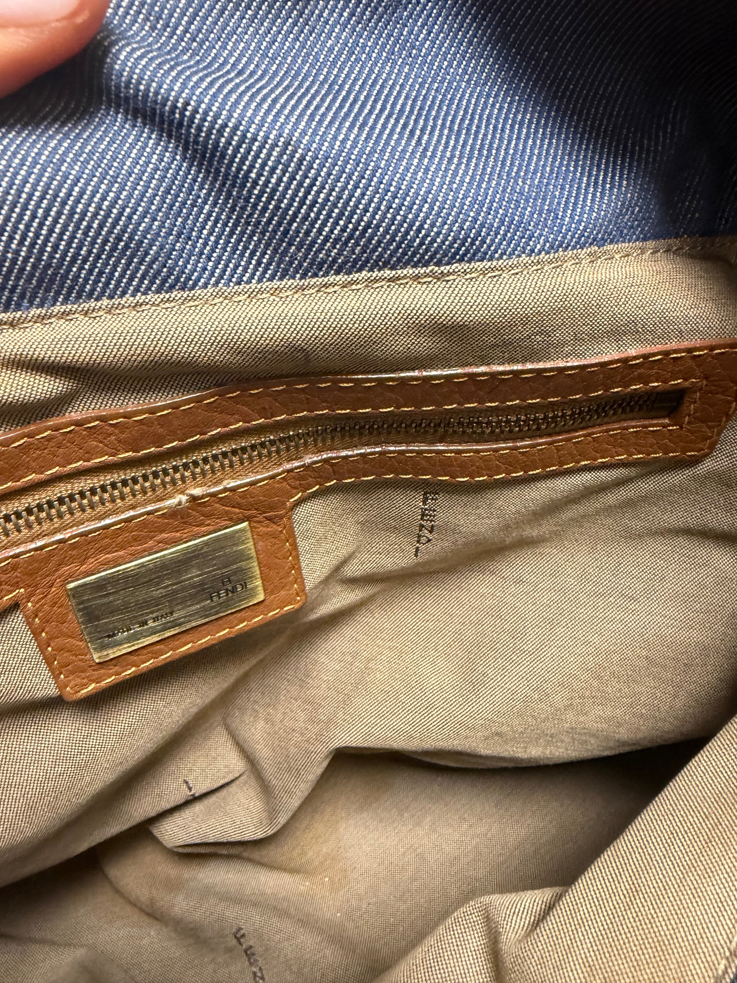 Fendi Large Denim Chef Baga