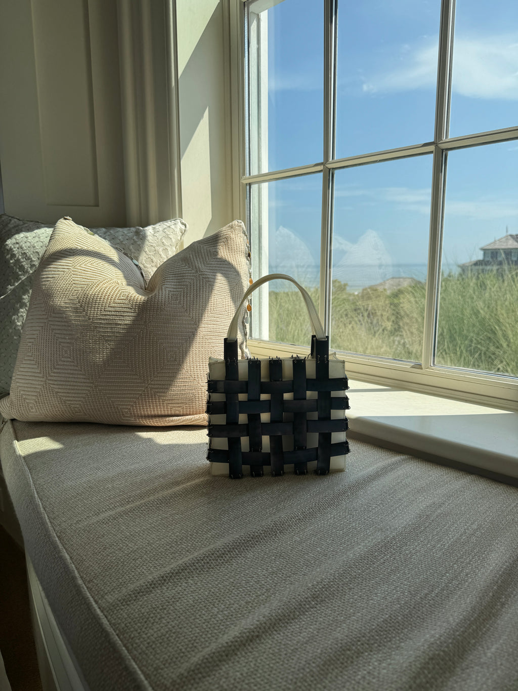 Bottega Veneta Mother of Pearl Top Handle Bag